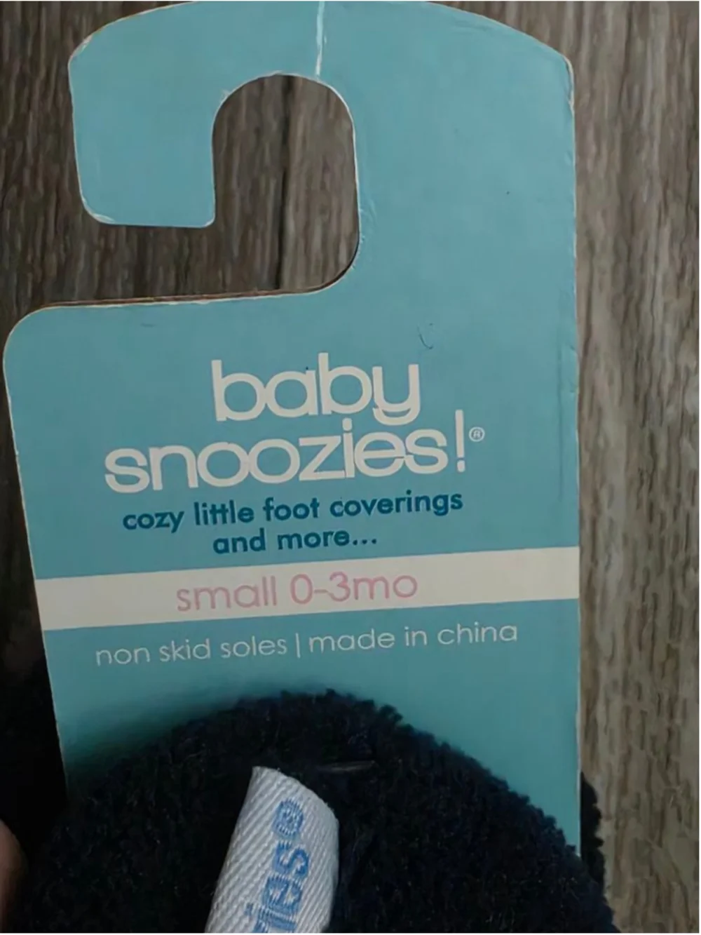 Baby Snoozies! Navy Purple‎ Cat & Yarn Slippers 0-3mo